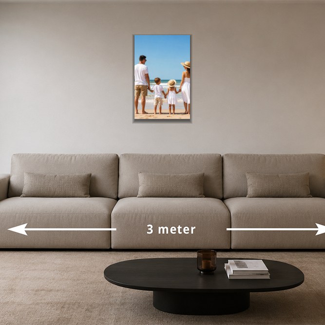 Foto op aluminium Pro 40x60 – 40 × 60 cm boven een bank