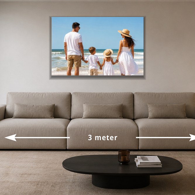 Foto op aluminium Pro 70x110 – 110 × 70 cm boven een bank