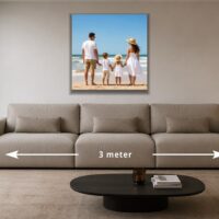 Foto op aluminium Pro 80x80 – 80 × 80 cm boven een bank