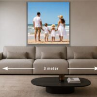 Foto op canvas 100x100 – 100 × 100 cm boven een bank