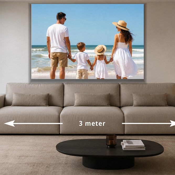 Foto op canvas 100x150 – 150 × 100 cm boven een bank