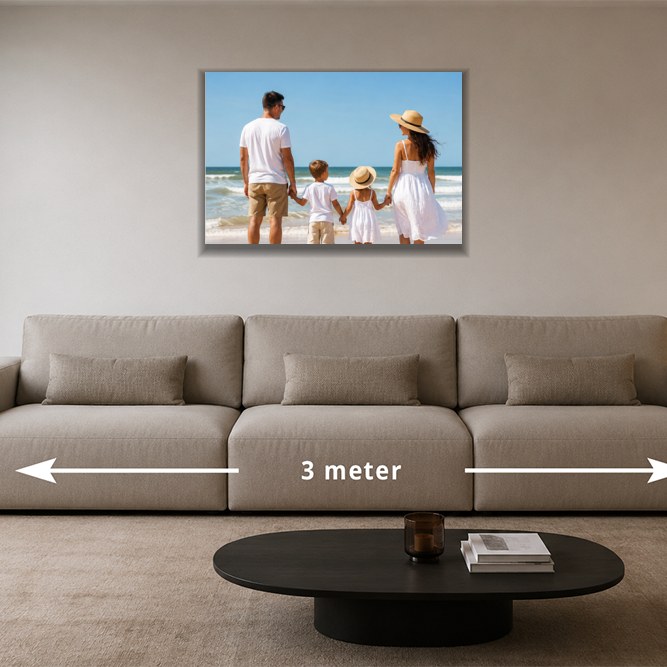 Foto op canvas 60x90 – 90 × 60 cm boven een bank